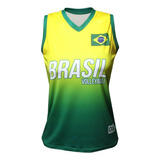 Camisa Do Brasil - Vôlei - Degradê - Feminina