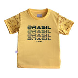 Camisa Do Brasil Infantil Juvenil Torcida