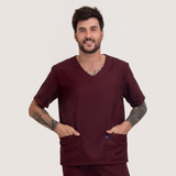 Camisa Do Pijama Cirúrgico Gabardine Scrub Masculino