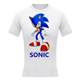 Camisa Do Sonic Infantil Criança Camisa