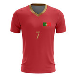 Camisa Dry Fit Portugal Masculina Esportiva Futebol Mundial