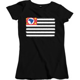 Camisa Feminina Bandeira Estado Do São Paulo Aquarela