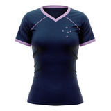 Camisa Feminina Cruzeiro Affix Oficial Licenciada