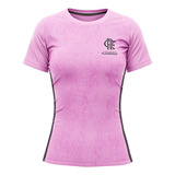 Camisa Feminina Flamengo Baby Look Bliss Rosa Oficial