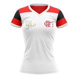 Camisa Feminina Flamengo Zico Retrô Mundial 1981 Oficial