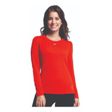 Camisa Feminina Vermelha Proteção Uv +50 Segunda Pele Kanxa