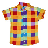 Camisa Festa Junina Caipira Xadrez Infantil