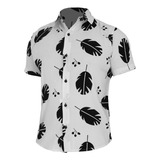 Camisa Floral Promoção Praia Camiseta Manga Curta Masculina