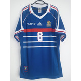Camisa França Copa Mundo 1998 6 Djorkaeff Autografada Elenco