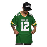 Camisa Futebol Americano M10 Green Bay 12 Verde Treino 