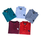 Camisa Gola Polo Masculina Kit C/ 5 Camisetas Cores Variadas