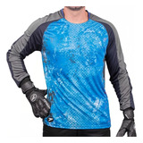 Camisa Goleiro Adulto Manga Longa Sublimada Futebol Poker