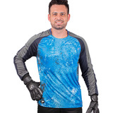 Camisa Goleiro Futebol Poker Manga Longa Adulta Número 1 