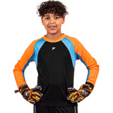 Camisa Goleiro Poker M/l Infantil Com Proteção Manga Longa 