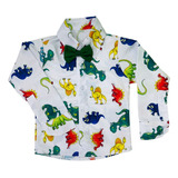 Camisa Infantil Dino Inverno Manga Longa