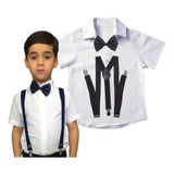 Camisa Infantil Social E Kit Gravata