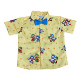 Camisa Infantil Social Palhaço Patati Patata