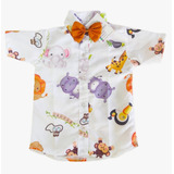 Camisa Infantil Social Temática Do Safari Festa Menino Bebê