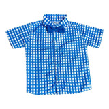 Camisa Infantil Social Xadrez Festa Junina