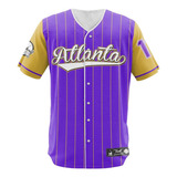 Camisa Jersey Baseball Atlanta Time Beisebol Basebol Jogo