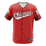 Camisa Jersey Baseball Chicago Time Beisebol Basebol Jogo