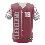Camisa Jersey Baseball Cleveland Time Beisebol Basebol Jogo