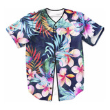 Camisa Jersey Baseball Esporte Mlb Floral Animal Flor Ny 