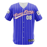 Camisa Jersey Baseball Hong Kong Time Beisebol Basebol Jogo