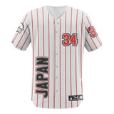 Camisa Jersey Baseball Japão Time Beisebol Basebol Jogo