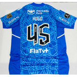 Camisa Jogo Flamengo 2022 Goleiro Azul Libertadores Hugo 45