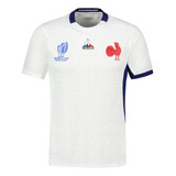 Camisa Lecoq França Rugby Branco Copa Do Mundo 2023