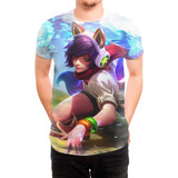 Camisa Lol Personalizada Ahri Fliperama League Of Legends 