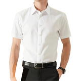 Camisa Manga Curta Social Masculina Slim Fit - Sem Bolso