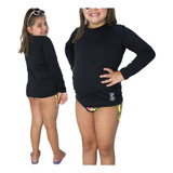 Camisa Manga Longa Infantil Proteção Solar Uv50+ Blusa Praia