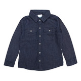 Camisa Manga Longa Jeans Infantil Masculina Malwee Kids 