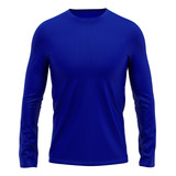 Camisa Manga Longa Proteção Uv50térmica Dry Fit Azul Royal