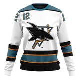Camisa Manga Longa Traje San Jose Sharks Time Filme Anos 90