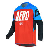 Camisa Motocross Cross Asw Podium Vitalogy Azul Off Road