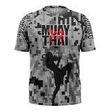 Camisa Muay Thai Luta Academia Estampas