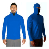 Camisa Ninja Pesca Azul Proteção Uv Repelente À Inseto