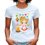 Camisa Para Festa Caipira Babylook Vestido Balão Junina Plus