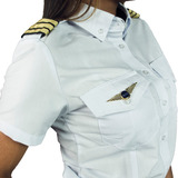 Camisa Para Piloto Feminina Com Berimbelas