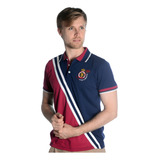 Camisa Polo Casual Masculina C/ Patch Recortada