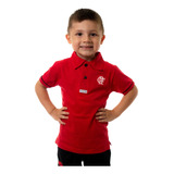 Camisa Polo Infantil Flamengo Vermelha Oficial