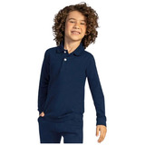 Camisa Pólo Infantil Masculina Manga Longa Inverno Qualidade