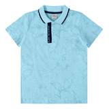 Camisa Polo Infantil Meia Malha Rovi Kids Azul
