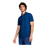 Camisa Polo Malha Piquet Gola V Com Botão Manga Curta Dzarm