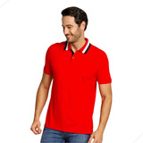 Camisa Polo Masculino Detalhe Na Gola Básica