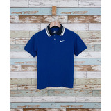 Camisa Polo Nike Azul Lisa Juvenil