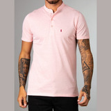 Camisa Polo Red Feather Gola A Mão Light Red Top Dom
